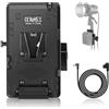 NEEWER Piastra Batteria V Mount, Super Morsetto Supporto per Palo e Cavo da D Tap a DC per Illuminazione Video Continua Alimentatore Solo per Luce di Serie MS NEEWER MS60 MS60B MC60C MS150B, PS008 K2