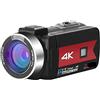 LLOOPK Videocamera, Fotocamere digitali da 56 MP for webcam in streaming live 4K Vlog Registrazione video Videocamera fotografica Registratore Visione notturna(32G SD Card,Rot)