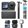 DJI Osmo Action 6 Combo Potenziato, action cam con sensore quadrato da 1/1,1″, fotocamera 4K apertura variabile da f/2,0 a f/4,0, autonomia estesa (Case + Screen Protector + Fill Light)