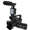 LLOOPK Videocamera, Videocamera da 64 MP Full 4K 60FPS for lo streaming live Webcam 18X Auto Focus Vlog Recorder 4quot; Ruota schermo(NO SD Card,With Light MIC)