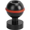 ASHATA Testa a Sfera per Fotocamera Subacquea, Testa a Sfera Leggera per Immersione, Anodizzazione con Rivestimento Duro in Lega di Alluminio Testa a Sfera per Torcia Subacquea Leggera e (Nero)