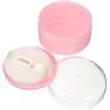 LRXIYODE Custodia Portatile Rosa per Piumino da Cipria in Spugna Sintetica e Plastica per Viaggio con Contenitore per Polvere per Ragazzo Ragazza