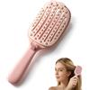LUVDECO Spazzola districante pieghevole, facile da pulire, spazzola curva ventilata per capelli bagnati e asciutti, scivola attraverso i grovigli, per donne, uomini, bambini (rosa)
