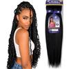 Ser Mulher Extension capelli Treccine Pre-Stretched 100% Kanekalon Afrelle 160g - IDEALI per Box Braids e Treccine Africane, Morbidi, Leggeri, Facili da Intrecciare, 115 cm NEW ULTRA BRAID (Black)