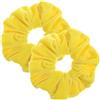 PIDOUDOU Confezione da 2 elastici grandi in velluto giallo per coda di cavallo da donna Auldt, accessori