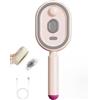 MEEVINWH Electric Steam Brush, Electric Steam Brushs For Hair,Rechargeable Steam Hair Straightener With Water Spray,USB-C Rechargeable Wet Dry Hair Care For Women(Pink)