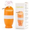 Zouwel Applicatore per crema solare, rullo per crema solare, 100 ml, ricaricabile, portatile, con gancio, applicatore a sfera in spugna per bambini, adulti e viaggi