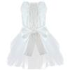 MAMORE Vestito da sposa per cani, abito da sposa da principessa, gonna tutù con fiocco, per feste di compleanno e cuccioli, abbigliamento per cani di piccola taglia e gatti (pizzo bianco, L (5,9-7,7 kg)