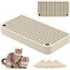 YNNHUDEEP Scala per gatti anziani - Lettiera autopulente per gatti con funzione filtro e piedini in gomma antiscivolo, per gatti piccoli e anziani, 32 x 16 x 4 cm, colore cachi