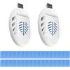 Nzkeuf 2PCS Portatile Repellente per Insetti, USB Elettrico Repellente Zanzare con 120 Piastrine Antizanzare, USB Mosquito Killer Repeller Elettrico, per Cucina Interni Esterni Campeggio