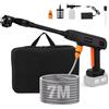 HIUYRFS Idropulitrice a batteria, idropulitrice portatile a batteria da 69 bar con ugello regolabile 6 in 1, pulizia ultra potente, tubo flessibile da 7 metri(senza batteria)