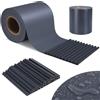 TLSUNNY Strisce in PVC per Recinzioni a Doppia Asta 50m x 19cm con 35 Clip di Fissaggio,Fasce PVC per Recinzione Esterna Giardino 450g/m²,Opaca,Protezione dal Vento,Anti-UV,Antracite