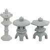 POPETPOP Decorazione Zen Giapponese Mini Statua di Pagoda in Resina per Decorazioni da Giardino Cortile E Balcone.
