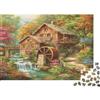 RMMERPCVREFE Old Watermill Puzzle 1000 Pezzi per Adulti Paesaggio Autunnale Gioco di Puzzle per Famiglia Decorazione Casa Regalo Relax 38x26cm/1000pcs