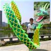 ALANIZ Dragon Poi Bambini/Principianti Piccole Dimensioni Dragon Poi, Fitness all'Aperto Drago Design Spinning & Shaking Poi, Nastro di Lancio Drago Realistico con Testa di Drago(Green,5 m (16.4 ft))