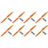 QUARKZMAN 7035 Eliche 7x3,5 Puntello 2 Pale Ala Fissa Arancione Sostituzione Puntelli con Ring Adattatori per Aeroplano RC Aereo, 8pz
