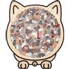 Genérico Puzzle Gatto Morandi In Legno - Gioco Educativo Creativo, 135 Pezzi | Labirinto Difficile Per Sviluppo Cognitivo, Abilità Motorie Fine Con Decorazione Casa Ufficio Bambini Adulti Amanti Di Gatto