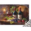 RMMERPCVREFE Red Wine Bottles Puzzle 1000 Pezzi Carta per Adulti Grapes and Candle Puzzle per Famiglia Relax Decorazione Casa Regalo 38x26cm/1000pcs