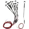 Kodxylytix Set di 10 mini lampioni stradali da 12 V per ferrovia ferroviaria e treno HO TT N 1:100-1:150
