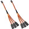YIXISI 2 Pezzi 150mm Servo di Estensione per RC, 3 Pin JR 1 Maschio a 3 Femmina Cavo Splitter Servo Y 22 AWG 60 Fili Filo, Cavo Prolunga JR, per Velivoli Telecomandati