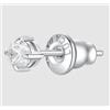 LUCA BARRA MONO ORECCHINO IN ACCIAIO CON CRISTALLO BIANCO 3MM - ARGENTO/ACCIAIO