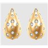 LUCA BARRA ORECCHINI DONNA GOCCIA IN ACCIAIO E IP GOLD CON CRISTALLI BIANCHI 12 x 20 mm - DORATO