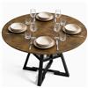 Shally Dogan Tavolo per Sala da Pranzo Tondo Industrial con Ripiano Portaoggetti 120x120x76cm