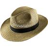 Classic Italy - Cappello Fedora Classic Fedora Rafia - Size 58 cm