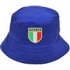 Beyond Happy Cappello da pescatore italiano, tradizionale bandiera italiana, blu, resistente, in cotone, design unisex, supporto per calcio, olimpici e rugby, Multicolore, Etichettalia unica