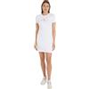Calvin Klein Abito a T-shirt Donna Monologo Dress Maniche Corte, Bianco (Bright White), XS