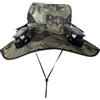 Generico Cappello con Ventola Solare,Ventola a 4 Teste, Tesa Larga, Alimentato a Energia Solare,Cappello da Pescatore per Esterni | per Pesca, Campeggio, Giardinaggio, Hiking, Lavoro, Viaggi, Spiaggia, Sport,