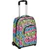 Seven Zaino Trolley, Scuola Elementare, Doppio Uso, Doppio Scomparto, Spallacci a Scomparsa, Bambina, Jump Love, rosa