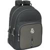 safta Real Madrid, 32 x 15 x 42 cm, zaino scolastico per bambini, ideale per bambini di diverse età, comodo e versatile, qualità e resistenza, 32 x 15 x 42 cm, grigio, M, Casual