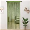 YIIBAII Tenda con perline per porte e finestre, adatta per decorazione interna e divisorio armadio (verde, 99 x 200 cm)