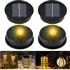 Joycabin 4 lampade di ricambio IP65 impermeabili, coperchio con pannello solare per lampade solari, lanterna, coperchio da giardino