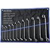 SW-Stahl 01512L Set di 12 Chiavi ad Anello Doppie, 6-32 mm in Acciaio CV | Kit professionale di chiavi poligonali in acciaio al cromo vanadio per officina, ideale per dadi e bulloni esagonali