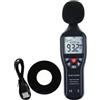 GUOPIN Fonometro, Misurazione ad alta precisione 30 dB-130 dB con funzione di registrazione dati Fonometro con display retroilluminato compatto professionale