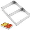Lunyloer Telaio rettangolare regolabile, 5 cm di altezza, in acciaio inox, forma rettangolare