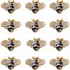 SUPERFINDINGS 12Pz Spilla Da Ape Smaltata Spilla D'Ape Dorata Spilla D'Ape In Lega Spille di Rhinestones A Tema Ape Spilla D'Ape per Camicetta, Vestito, Maglione, Decorazione per Scialle