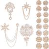 NBEADS 16 kit di Spille con Strass, Spille Decorative per Matrimoni, Decorative In Lega di Perle, Accessori Da Sposa per La Creazione di Gioielli Decorazioni Fai Da Te, Oro