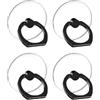 PLABBDPL 1 Pezzi Trasparente Supporto per anello per cellulare Universale Cellulare Anello Rotazione 360° Gradi Smartphone Ring, Anello Supporto Ring Cellulare, per Tutti Gli Smartphone e Tablet, Nero