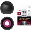JVC EPFX10 - Set di 4 auricolari a spirale, dimensioni da piccola a grande, adatti a molti modelli JVC (medi)