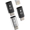Aksenli Adattatore Ricarica 65W USB C Maschio a Lightning Femmina(3 pack)per iPhone 16 15 Pro Max per Apple Cavo Accessori Type C Caricabatterie Adattatori Tipo C Spinotto per iPad Compatibile per Samsung S25