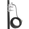 Bingfu Staffa Palo Antenna con Bulloni a U + Cavo da UHF PL259 a SO239 | Supporto in Acciaio Inossidabile, Foro da 16 mm, Cavo coassiale RG58 5 m, per Radio CB / VHF UHF / Mobile / Amateur