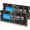 RAM 32GB Kit (2X16Gb) DDR5 5600Mhz (O 5200Mhz O 4800Mhz) Memoria Portatile CT2K1