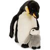 Uni-Toys - Pinguino imperatore con bambino - 26 cm (altezza) - Uccello di peluche, pinguino - peluche