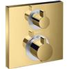 hansgrohe Ecostat Square Miscelatore termostatico ad incasso per 2 utenze, oro lucido, 15714990