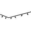 BRILONER - Set completo di binari, 6x spot GU10 orientabili, a L, sistema di binari a soffitto, binario per faretti, lampada a soffitto, plafoniera, faretto, 2,25m, nero