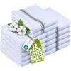 Utopia Towels Strofinacci da cucina, 38 x 63 cm, in 100% cotone filato ad anelli, super assorbenti, morbidi, riutilizzabili, per pulizia bar e set di strofinacci (confezione da 12, nero)