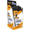 BIC Nere Penne a Sfera Cristal Large Ottimi per la Scuola con Punta Ampia (1.6 mm)